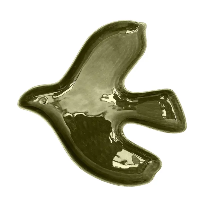 Coupelle oiseau kaki