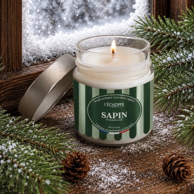 Bougie parfumée Sapin 180g 