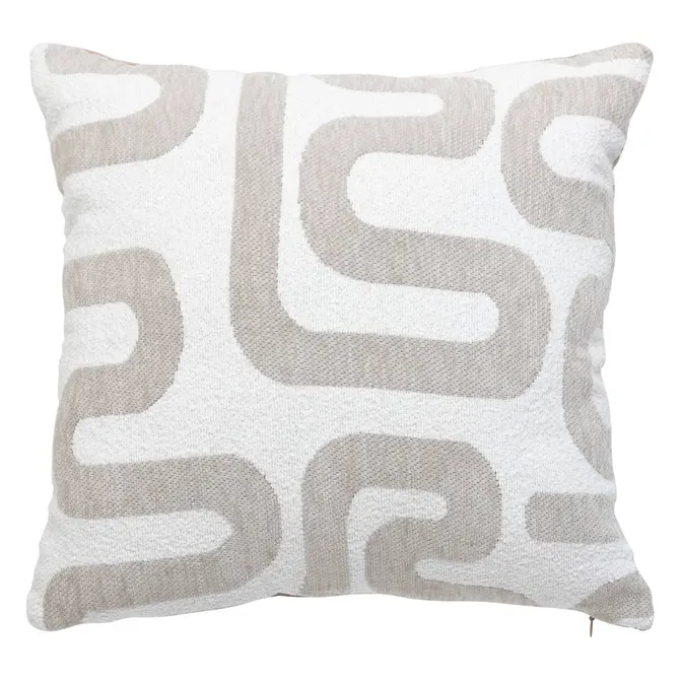 Coussin beige lin 