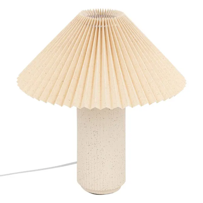 Lampe à poser en porcelaine beige 