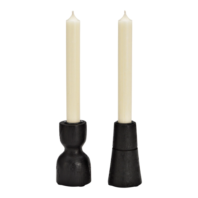 Bougeoir en bois de manguier