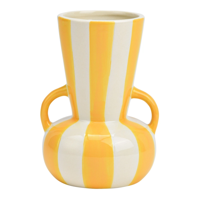 Vase rayé jaune 