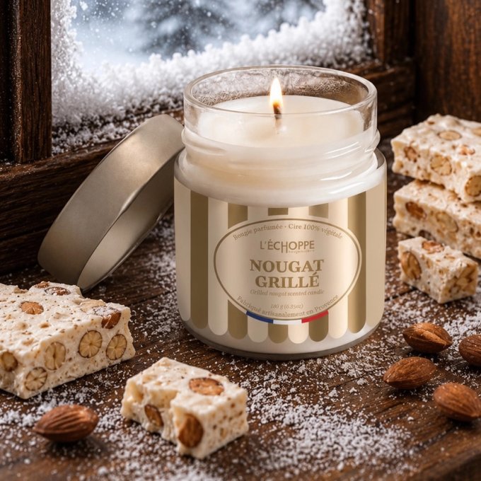 Bougie parfumée Nougat Grillé 180g 