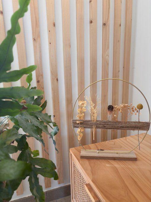 Objet décoratif à poser cercle doré