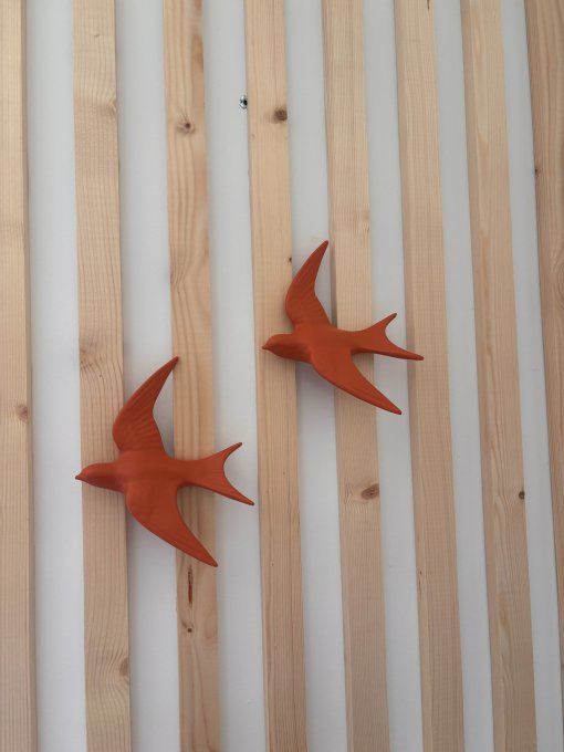 Déco Oiseau terracotta