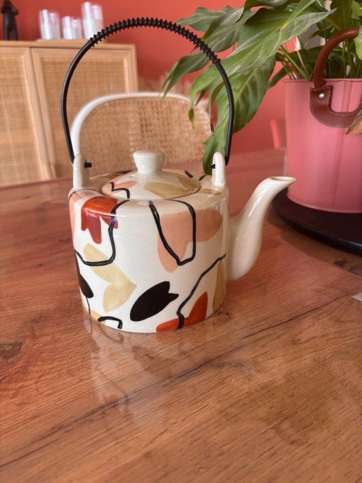 Théière motif organique