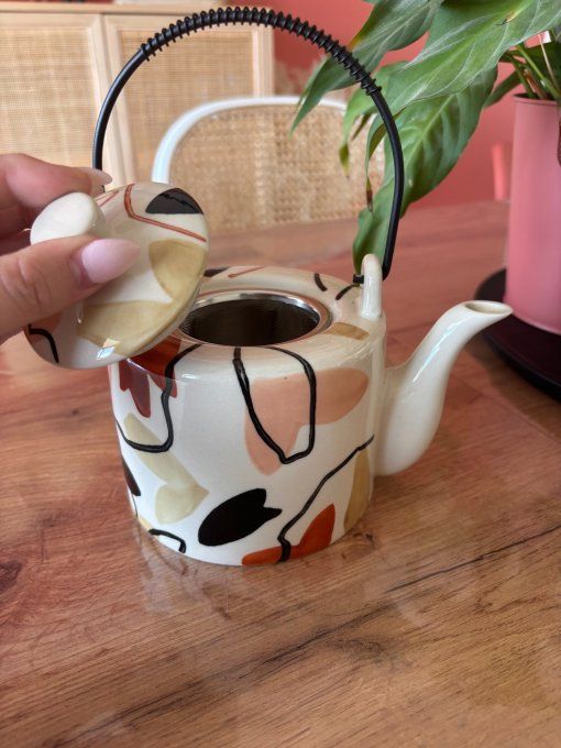 Théière motif organique