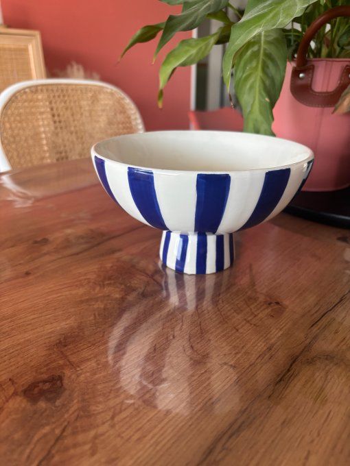 Coupe rayé bleu