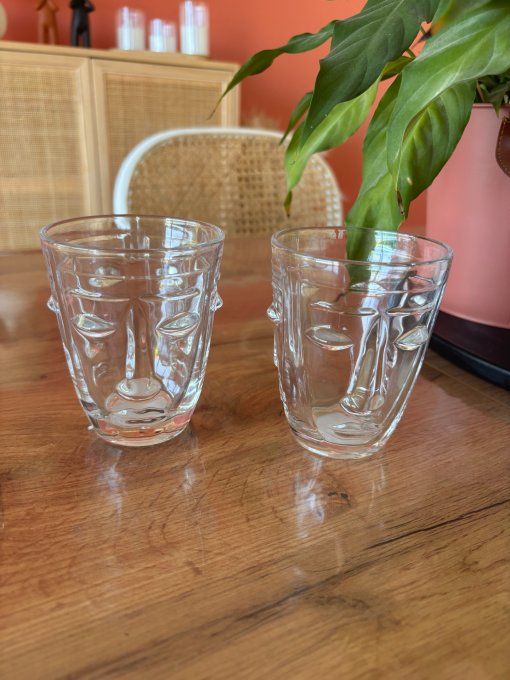 Verres visages transparent