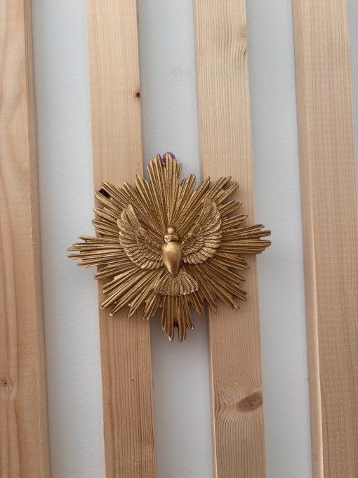 Deco ex voto colombe doré