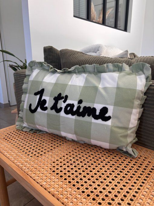Coussin je t'aime 