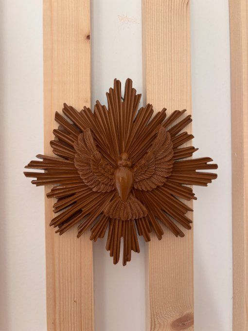 Déco ex voto colombe brun