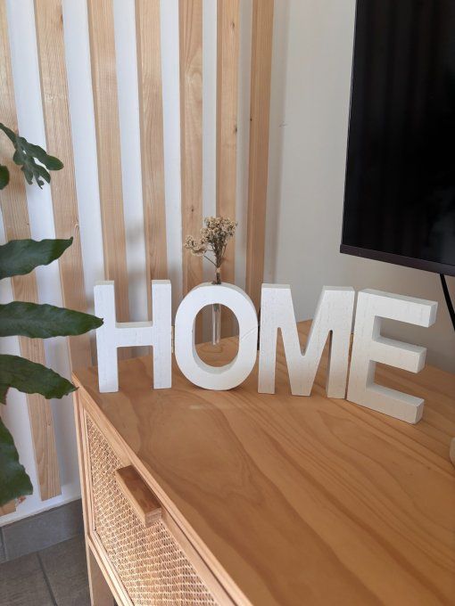 Lettrage HOME blanc