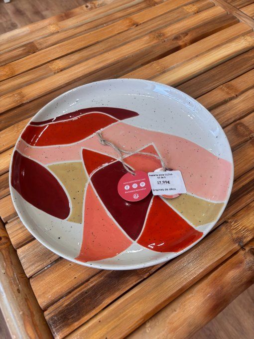 Assiette plate elena lot de 2