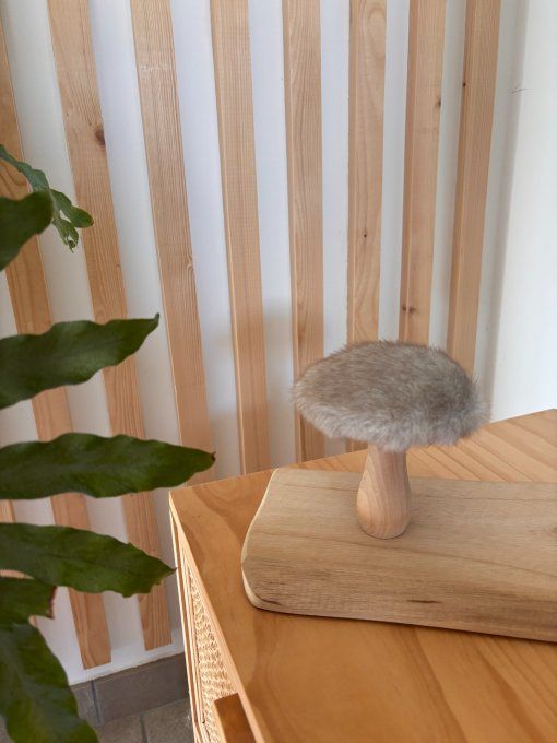 Champignon en textile beige