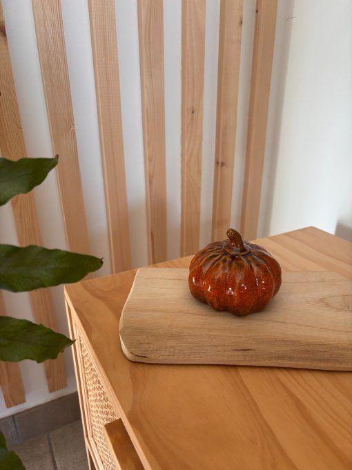 Citrouille en porcelaine orange