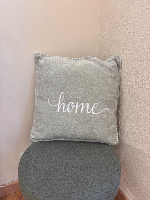 Coussin HOME vert 